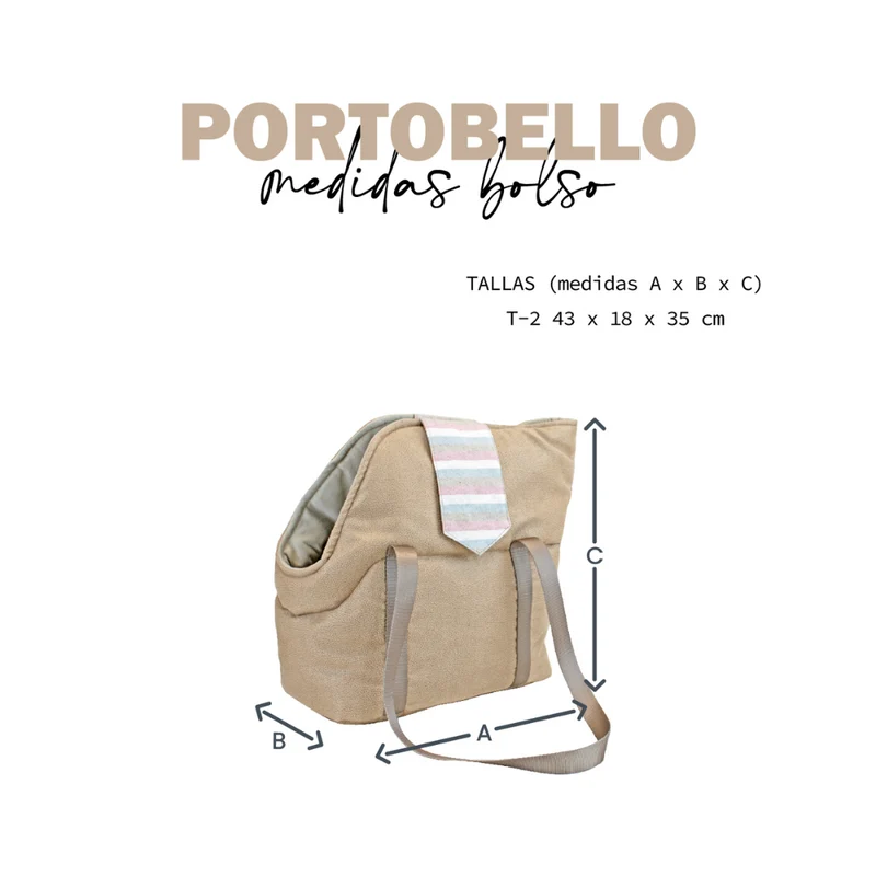 BOLSO MASCOTAS YAGU SOFIA PORTEBELLO 43 x 18 x 35 CM