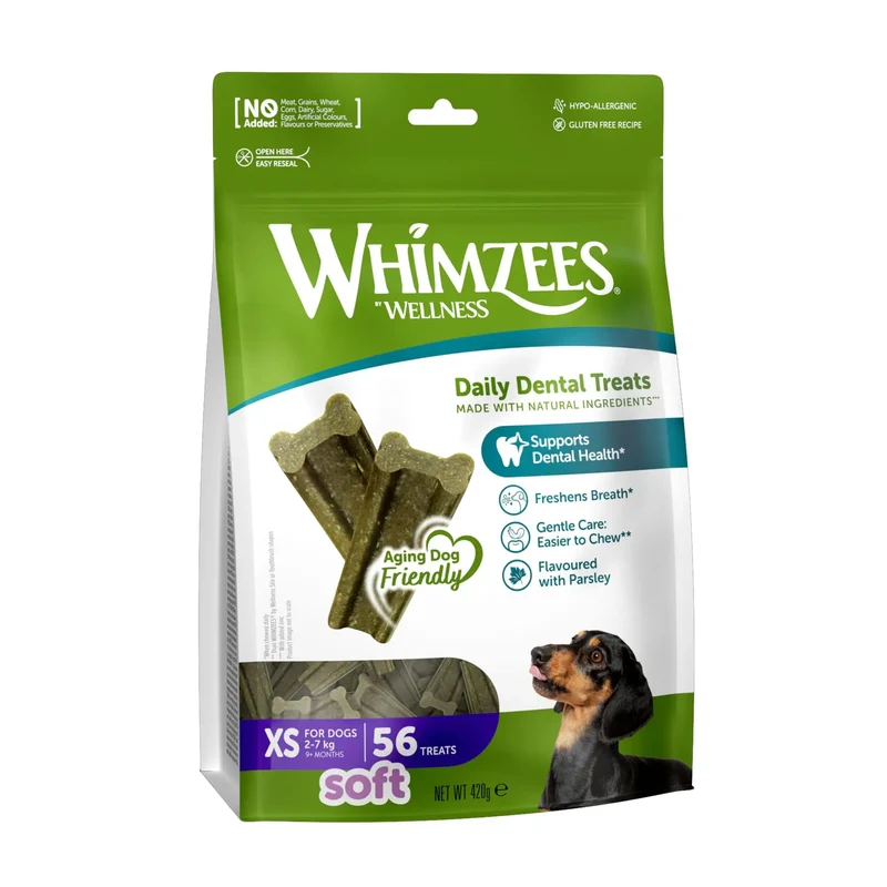 Whimzees Soft Value Snack Blandos para Perros - Bolsa de 360 g