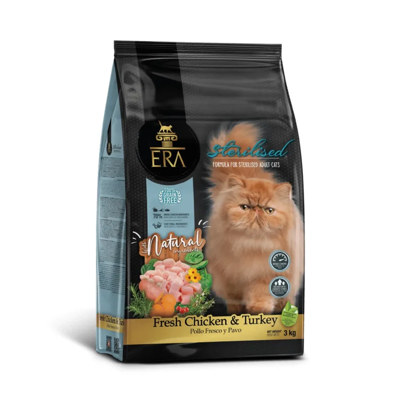 ERA Cat Grain Free STERILIZED ADULT Fresh Chicken y Turkey Pienso para Gatos