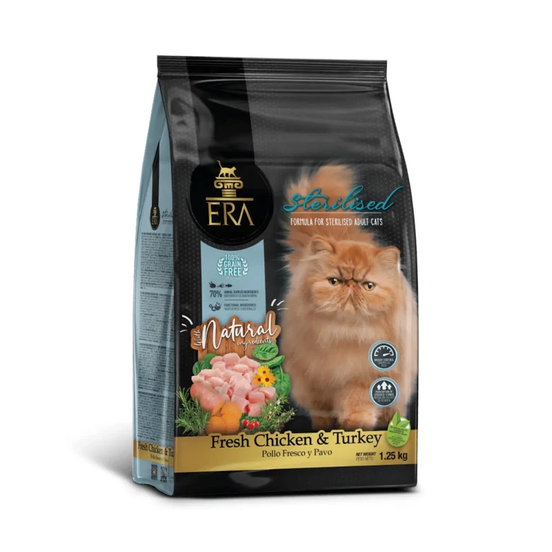 ERA Cat Grain Free STERILIZED ADULT Fresh Chicken y Turkey Pienso para Gatos