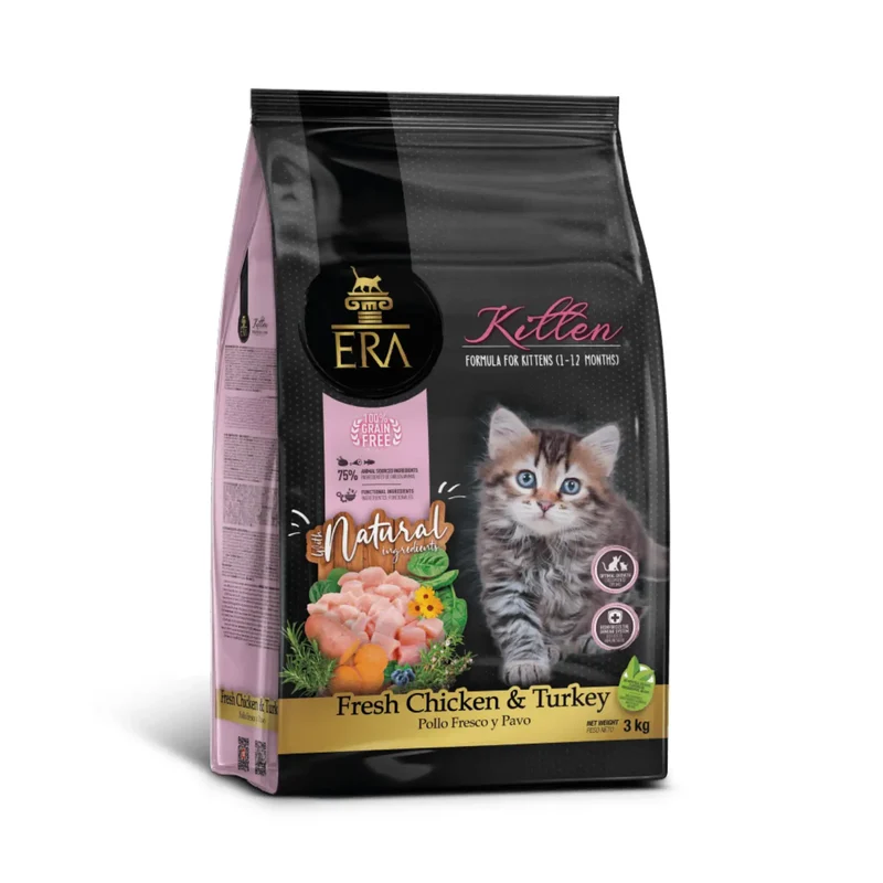 ERA Cat Grain Free KITTEN Fresh Chicken y Turkey Pienso para Gatitos