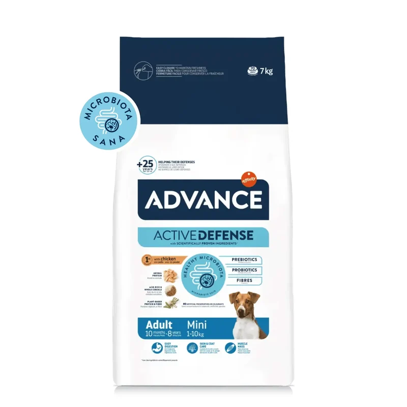 Advance Dog Adult Mini Chicken & Rice - Pienso de Pollo y Arroz para Perros