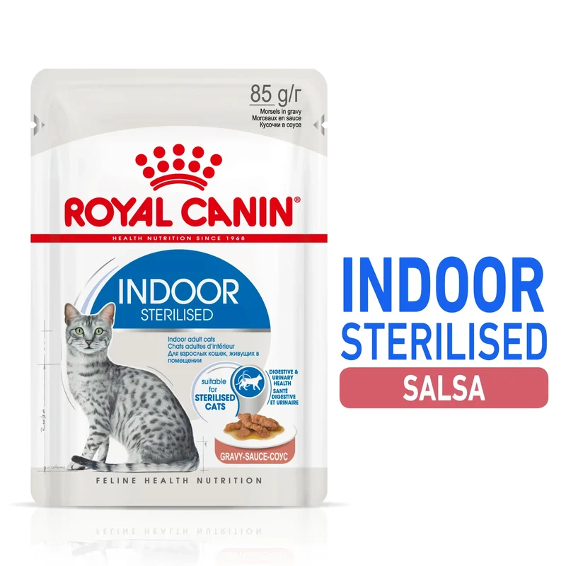 Royal Canin Indoor Sterilized 85 g Comida Húmeda en Salsa para Gatos