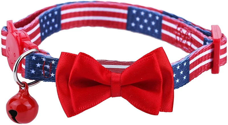 BoomBone - Collar para gato con diseño de bandera americana