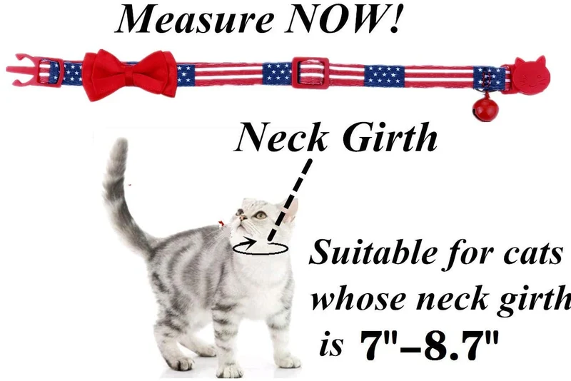 BoomBone - Collar para gato con diseño de bandera americana