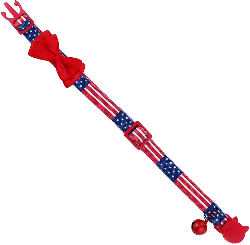 BoomBone - Collar para gato con diseño de bandera americana