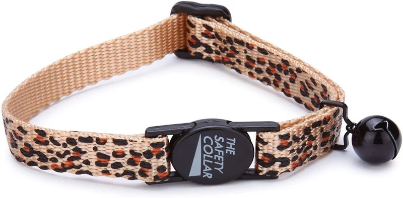 Meow Town cheetah-print Nylon Cat Collar, 8 – 12 inch