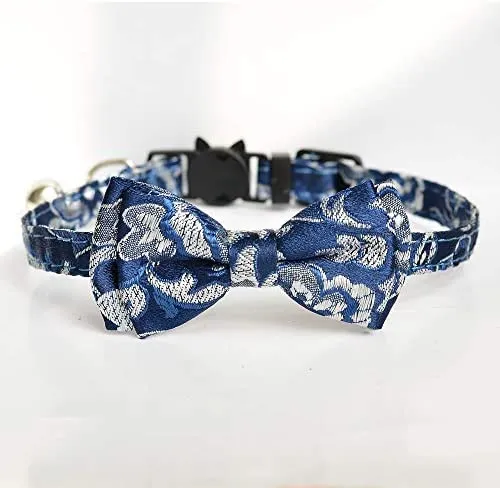 M-YOUNG Collar para gato con campana y pajarita, collares de seguridad ajustables para cachorro de gatito (6.7 in a 10,8 pulgadas)