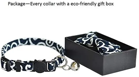 M-YOUNG Collar para gato con campana y pajarita, collares de seguridad ajustables para cachorro de gatito (6.7 in a 10,8 pulgadas)