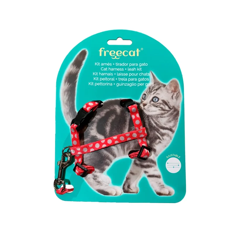 Kit Arnés + Correa Para Gatos 10mmx22/32 cm 10mmx120 cm Freedog