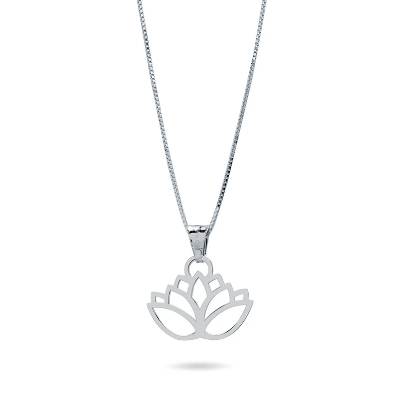 Colgante Flor de Loto de Plata 925