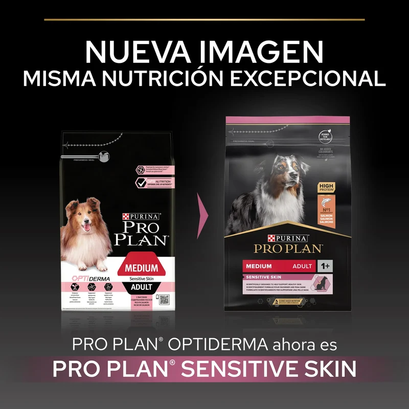 Pro Plan Dog Medium Adult Sensitive Skin Salmón