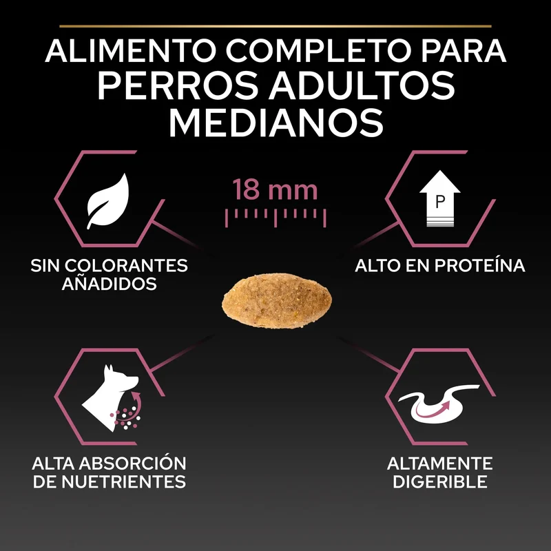 Pro Plan Dog Medium Adult Sensitive Skin Salmón