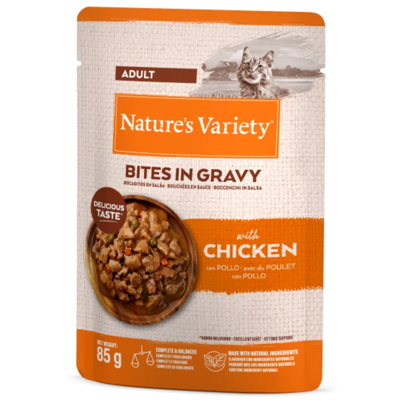 Nature'S Variety Cat Bocaditos en Salsa con Pollo 85 g