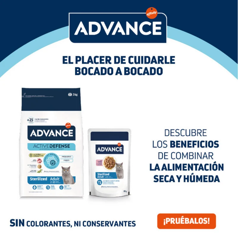 Advance Cat Bocaditos en Salsa para Gatos Esterilizados con Pavo - 85 g