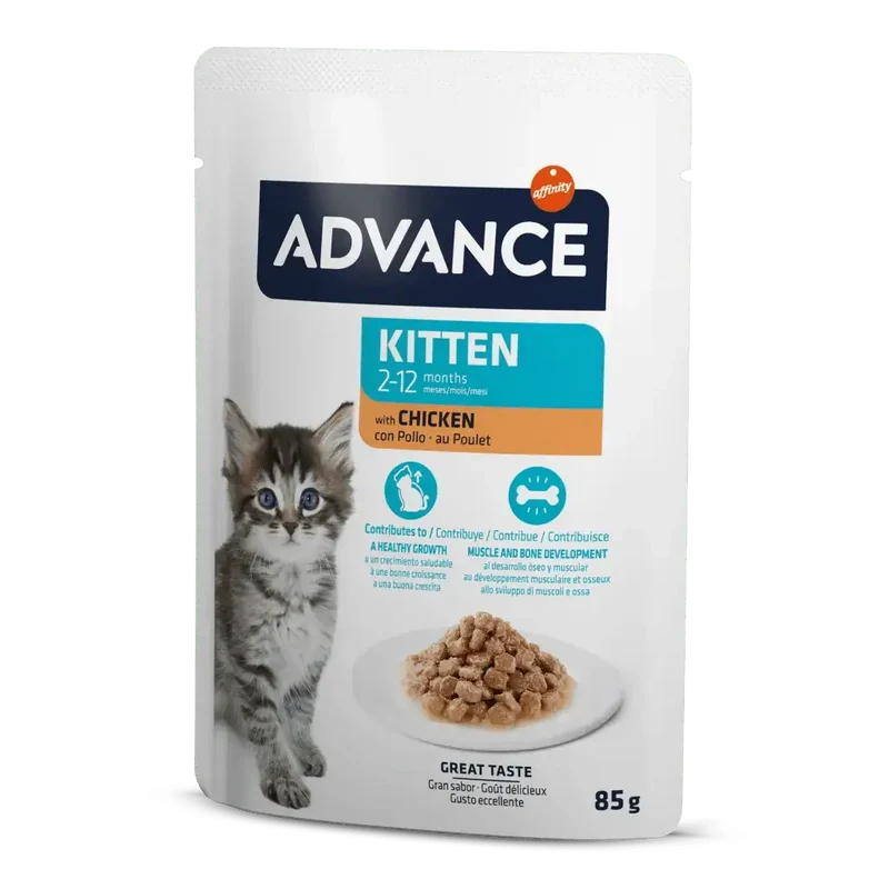 Advance Cat Bocaditos en Salsa para Gatitos con Pollo - 85 g
