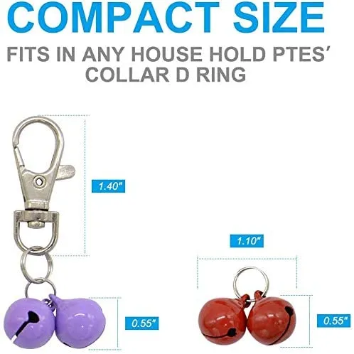 Barleygoo 30 Pack Pet Cat Collar Bells, Strong Loud Collar Bells for Potty Training, Colourful Cat Charm Bells for Collars Necklace Pendant