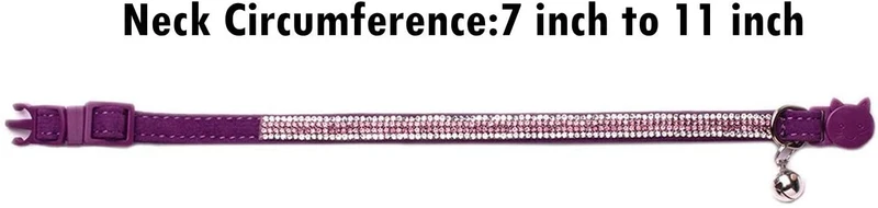 Upaw Rhinestone - Collar para gato (2 unidades), color morado