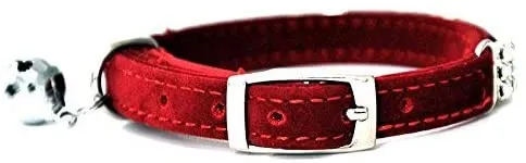 Yangbaobao - Collar ajustable de terciopelo suave para gato, con campanas, 11 pulgadas para perros y gatos pequeños