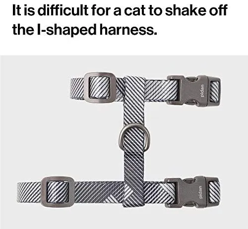 pidan - Juego de arnés y correa para gato a prueba de fugas, chaleco ajustable para gato con clip de metal, correa de 3.9 ft, ajuste cómodo para mascotas, gatitos, conejos, animales pequeños