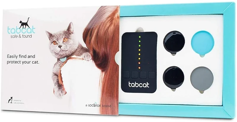 TabCat - Sistema de rastreo de collar para gato, incluye 2 etiquetas