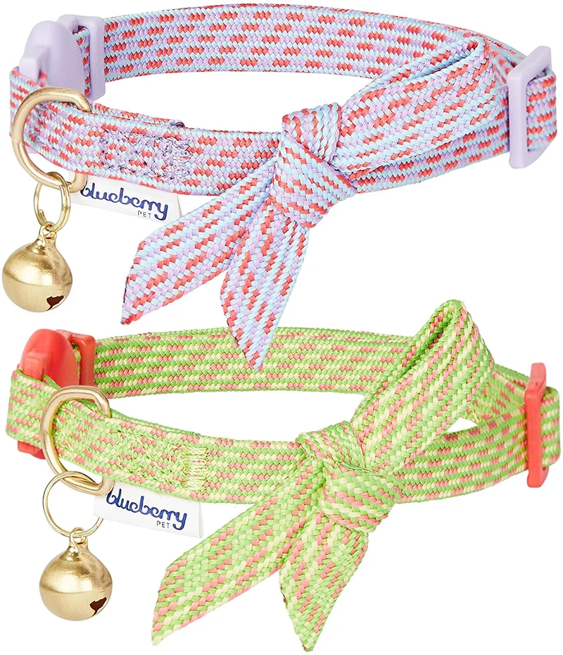 Blueberry Pet - Collares de seguridad para gato con opción personalizada, 2 unidades