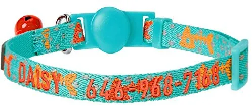 Blueberry Pet - Collares de seguridad para gato con opción personalizada, 2 unidades