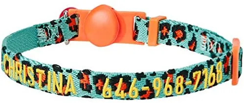 Blueberry Pet - Collares de seguridad para gato con opción personalizada, 2 unidades