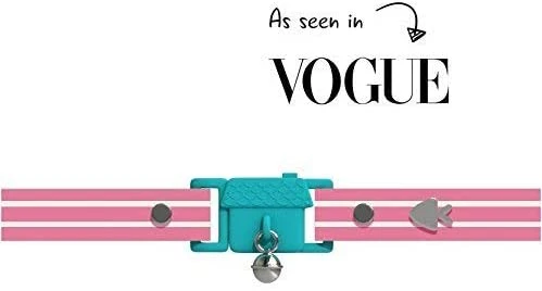 Collar de gato de Kittyrama. Ganador del premio. Como se ve en British Vogue. Otros estilos y colores disponibles. Para gatos adultos.