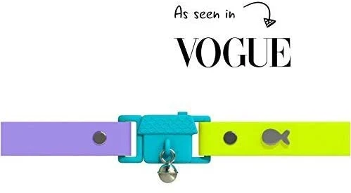 Collar de gato de Kittyrama. Ganador del premio. Como se ve en British Vogue. Otros estilos y colores disponibles. Para gatos adultos.