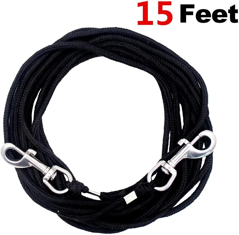 OFPUPPY Cat Tie Out Pet Rope Leash - Nylon Braided Cat Lead for Outside, Black,