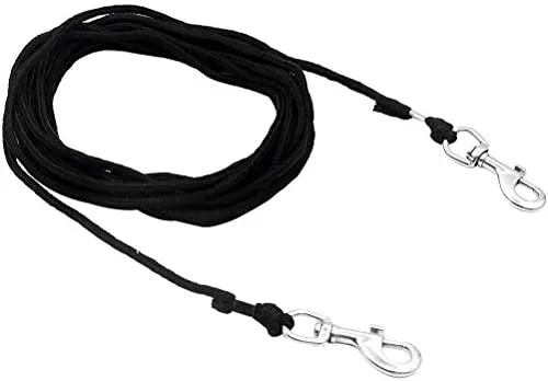 OFPUPPY Cat Tie Out Pet Rope Leash - Nylon Braided Cat Lead for Outside, Black,