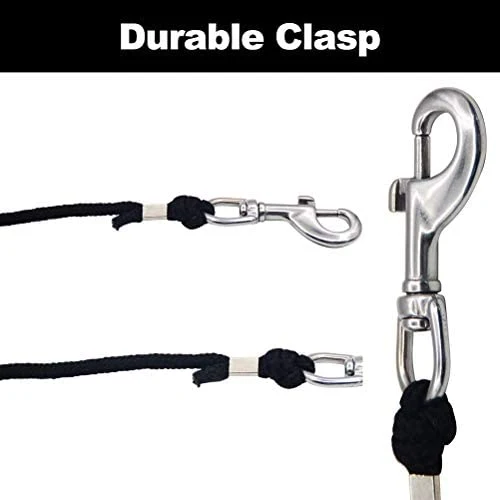 OFPUPPY Cat Tie Out Pet Rope Leash - Nylon Braided Cat Lead for Outside, Black,