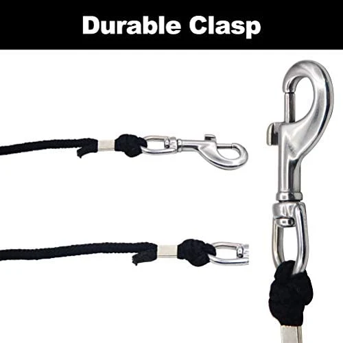 OFPUPPY Cat Tie Out Pet Rope Leash - Nylon Braided Cat Lead for Outside, Black,