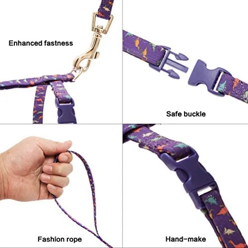 PUPTECK - Arnés para gato con correa, correa suave ajustable con diseño de moda