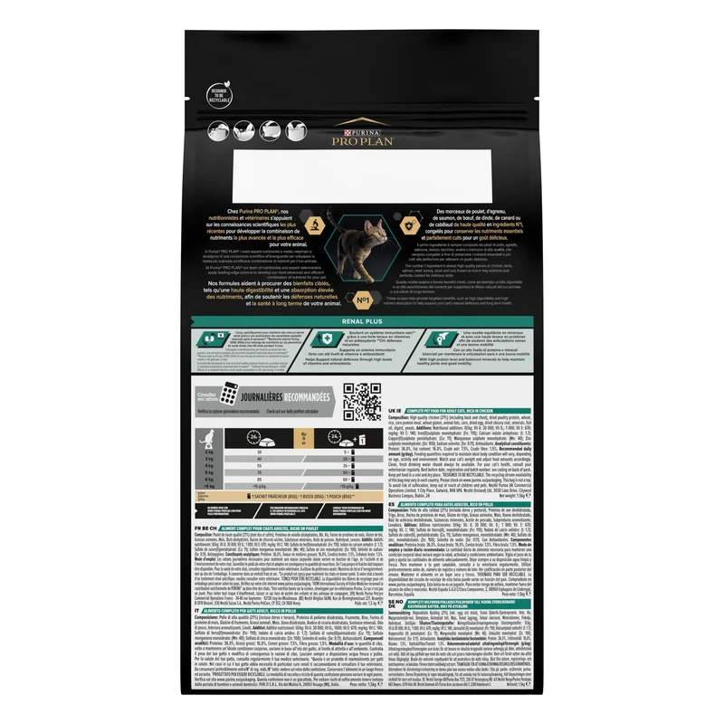Pro Plan Cat Adult Renal+ Pollo 1,5 kg