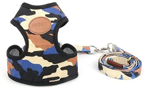SMALLLEE_Lucky_Store - Conjunto de arnés de malla suave de nailon para mascotas, gatos