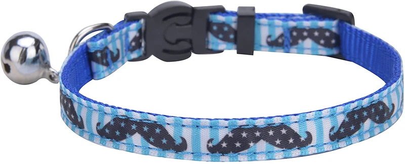 bingpet 2 Pcs/set Nylon personalizado Cat Breakaway Collar ajustable con Bell
