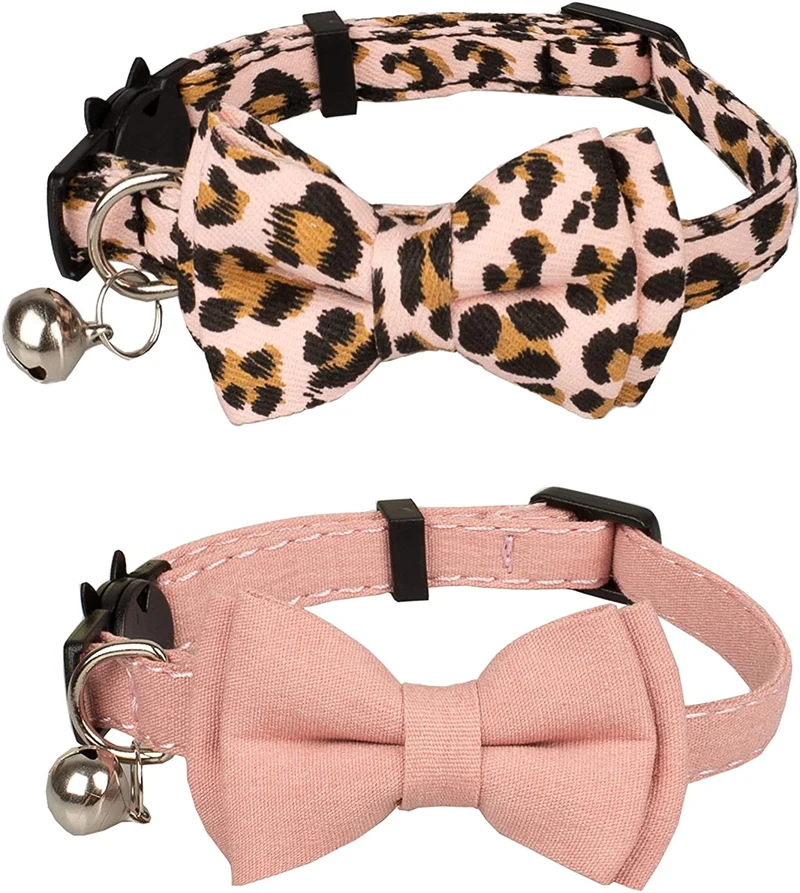 Gyapet Collar para gatos y mascotas Romper con timbre Bowtie Floral lazo desmontable ajustable de seguridad cachorro