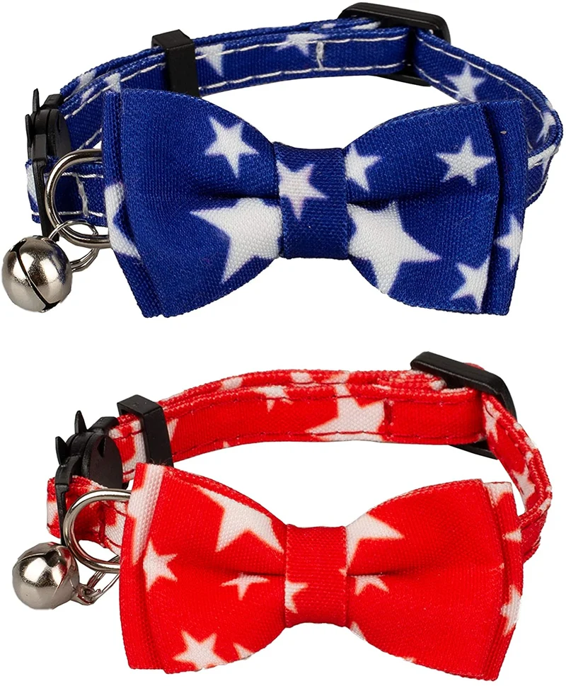 Gyapet Collar para gatos y mascotas Romper con timbre Bowtie Floral lazo desmontable ajustable de seguridad cachorro