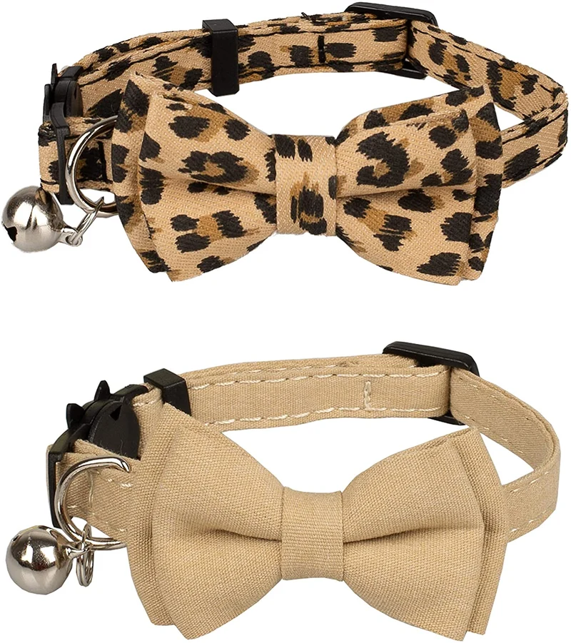 Gyapet Collar para gatos y mascotas Romper con timbre Bowtie Floral lazo desmontable ajustable de seguridad cachorro