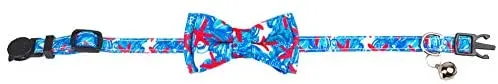 Gyapet Collar para gatos y mascotas Romper con timbre Bowtie Floral lazo desmontable ajustable de seguridad cachorro