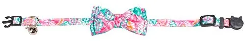 Gyapet Collar para gatos y mascotas Romper con timbre Bowtie Floral lazo desmontable ajustable de seguridad cachorro