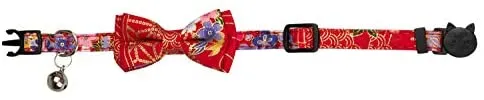 Gyapet Collar para gatos y mascotas Romper con timbre Bowtie Floral lazo desmontable ajustable de seguridad cachorro
