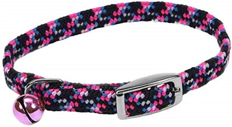 Coastal Pet Products ccp7721npk Li 'l Pals elástico reflectante ajustable Cachorro Seguridad Collar con cascabeles, color rosa neón