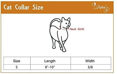 2 Pcs/set cat Collar escindidas lona Safe gatito cachorro collares con Bell ajustable