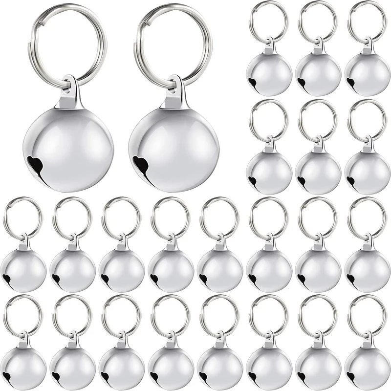 Frienda - Juego de 24 cascabeles para collar de mascotas, collar para perro, campanas, accesorios para entrenamiento de mascotas