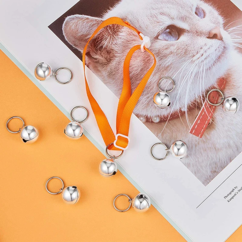 Frienda - Juego de 24 cascabeles para collar de mascotas, collar para perro, campanas, accesorios para entrenamiento de mascotas