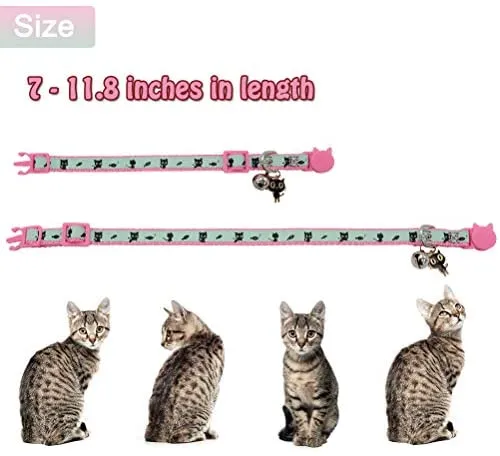 Barleygoo - Juego de 2 collares para gato con colgante