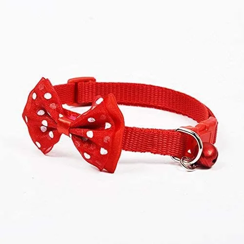 Yasma - Collar de gato con campana de 8 piezas, sólido y seguro, nailon, colores variados